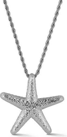 Glaze Jewelry Starfish Pendant Necklace in Silver at Nordstrom Rack