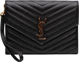 Saint Laurent Pre-owned Saint Laurent Grain De Poudre Matelasse Cassandre Flap Pouch Ladies KK2YSMART0FQBUL0