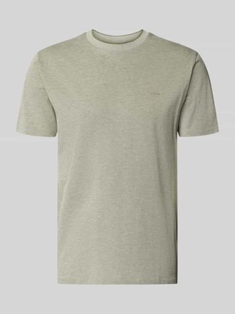 GANT T-Shirt mit Rundhalsausschnitt und Label-Stitching in Oliv, Gr&ouml;&szlig;e 3XL