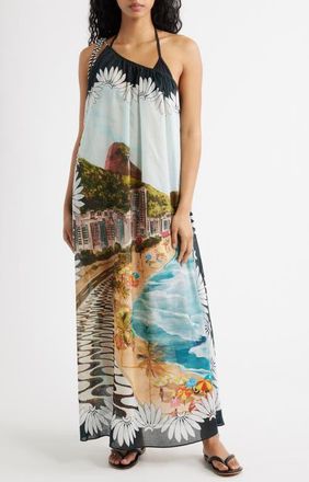 Farm Rio Copacabana Beach One Shoulder Maxi Dress in Copacabana Beach Mul at Nordstrom, Size X-Small