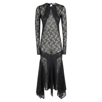 The Attico Dames, Jurken, Zwart, Maat: XS Leer