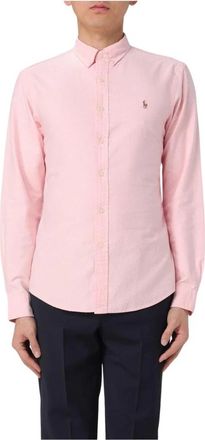 Polo Ralph Lauren Klassiek Wit Slim Fit Overhemd - Heren - Casual Overhemden - Roze - 2XL - Katoen - Overhemden