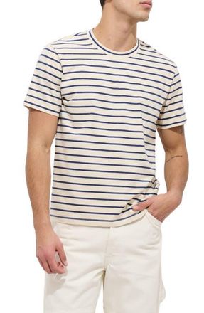 Alex Mill Standard Stripe T-Shirt in Ivory/Navy at Nordstrom, Size X-Large