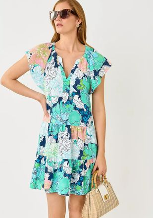 Lilly Pulitzer Norella Flutter Sleeve Linen Dress