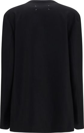 Maison Margiela Womens Minimal Virgin Wool Jacket Black
