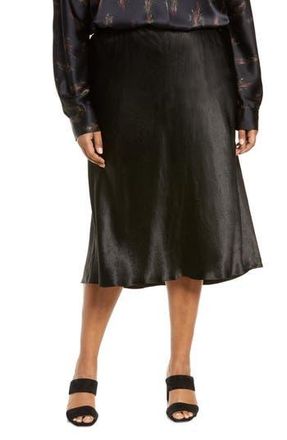 Vince Satin Slip Skirt in Black at Nordstrom Rack, Size 2X