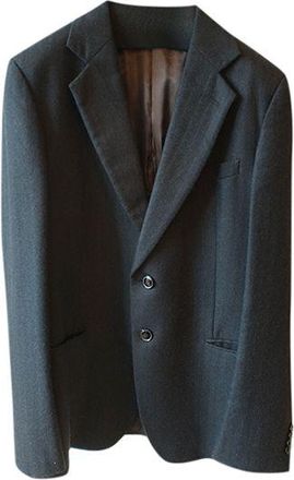 Giorgio Armani Black Cashmere Tailored Jacket Size L
