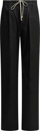 Rick Owens Dietrich Drawstring - Heren - Straight fit broeken - Zwart - XL - Broeken