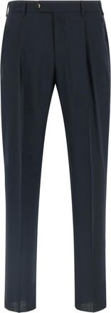 Pantaloni Torino Blue Tapered Pleated Pants