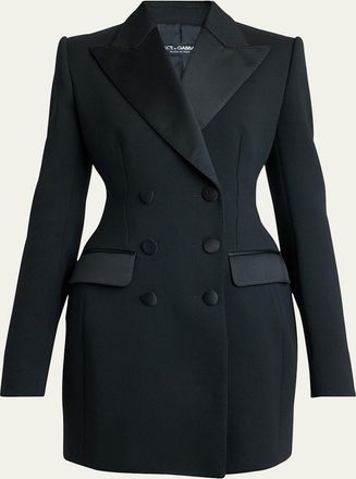 Dolce & Gabbana Tuxedo Double-Breasted Mini Jacket Dress
