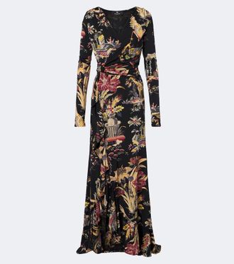 Etro Printed jersey maxi dress