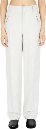 Durazzi Milano Canvas Cargo Broek - Dames - Chinos - Wit - S - Katoen - Broeken