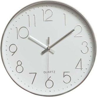 OEM Reloj De Pared Moderno, 30 Cm De Ancho, Decorativo Universal, Silencioso, Sin Tictac, Movimiento De Cuarzo Para Interiores, Reloj De Pared Redondo Sin