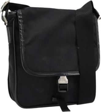 Prada Pre-owned Cross Body Bags, female, Black, Size: ONE SIZE Pre-owned Vintage Nylon Shoulder Bag