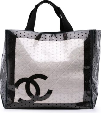 Chanel Pre-owned Womens Tote Bag Pvc - Black - One Size