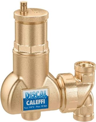 Caleffi Disaeratore per tubazioni verticali con attacchi filettati femmina Caleffi 551705-551706 1