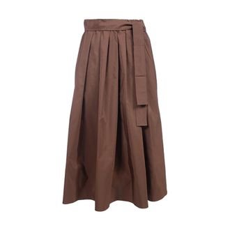 Max Mara Dames, Rokken, Bruin, Maat: 2XS Katoen