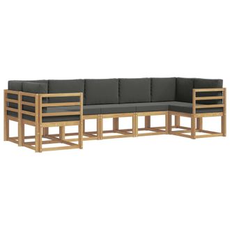 vidaXL Conjunto De Sof&aacute;s De Exterior 7 Pcs Blanco Y Antracita Vidaxl