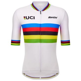 Santini UCI World Champion Jersey Velotrikot - Unisex | wei&szlig;