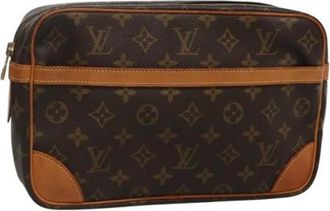 Louis Vuitton Pre-owned Tela clutches - - Pre-owned - Donna - Marrone - ONE SIZE