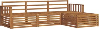 vidaXL Conjunto De Sof&aacute;s De Exterior 4 Uds. Natural Vidaxl