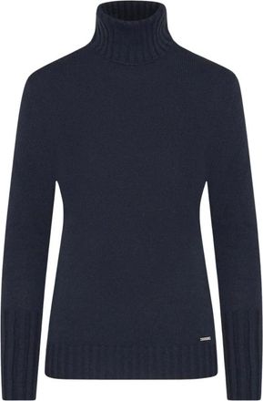 Kiton Cashmere Polo Neck Jumper - Dames - Cashmere truien - Blauw - S - Kasjmier - Truien & Vesten