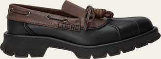 Loewe Mens Bobby Leather Loafers