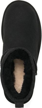 UGG Womens Boots Ultra Mini Suede Black Leather