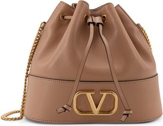 Valentino Garavani Leather Bucket Bag With Vlogo Signature