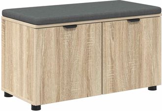 vidaXL Vidaxl Panca Per Ingresso Con Cuscino Rovere Sonoma 80 X 38 X 46
