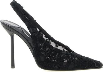 Le Silla Black Slingback Heels