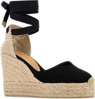 Castaner Womens Black Canvas Chiara Wedges Negro Espadrillas Espadrilles