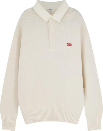 Loewe Polo Trui - Heren - Polos - Beige - M - Wol - Tops