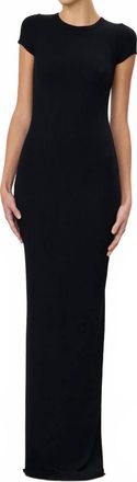 &Eacute;terne Cap Sleeve Maxi Dress In Black