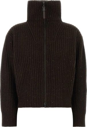 Brunello Cucinelli Brown Knitted Turtle Neck Sweater