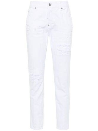 Dsquared2 Jeans Cool Girl slim a vita bassa - Bianco