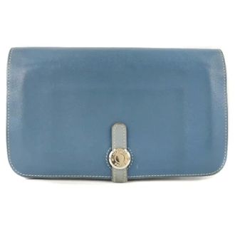 Hermès Pre-owned Wallets, female, Blue, Size: ONE SIZE Pre-owned Leather wallets