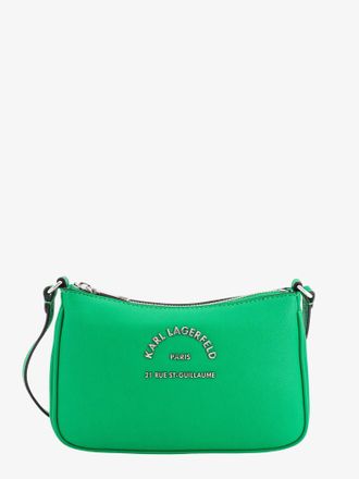 Karl Lagerfeld Borsa a tracolla in pelle con logo frontale in metallo - KARL LAGERFELD - gender_Woman