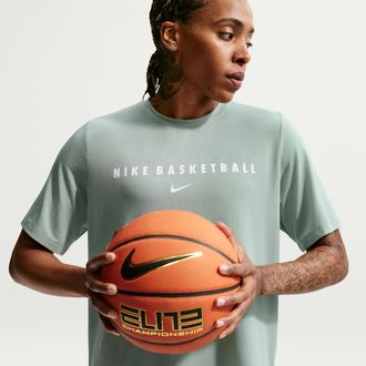 Nike Womens Dri-FIT Short-Sleeve Warm-Up Basketball Top in Green | IO1361-006