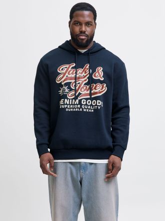 Jack & Jones Plus Size Jack & Jones PlusSize JJELOGO SWEAT HOOD 2 COL 24/25 NOOS PLS, mit Logo Frontprint