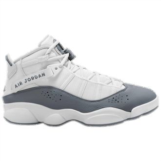 Nike Jordan Mens Rings Basketball Shoes In White-Cool-Gray-White