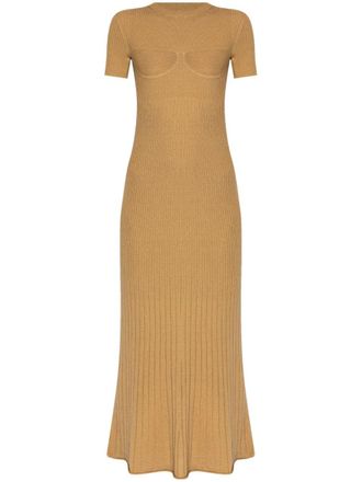 Max Mara ribbed maxi dress - Brown