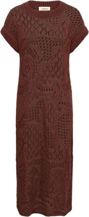 Soaked In Luxury SLBarb Jurk - Dames - Kleedjes - Bruin - M - Katoen - Kleedjes