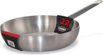 Trade Shop Trade Shop - Falda De Aluminio Profesional High Sal Pan Para Gestionar El Barrido &Oslash;22-26cm - -di&aacute;metro 22cm