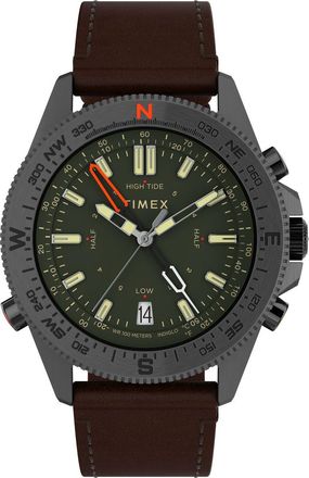 Timex Tide/temp/compass Mens Brown Watch TW2V04000 Leather (archived) - One Size