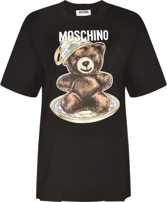 Moschino Tops, Dames, Zwart, XS, Stijlvolle T-shirts en Polos