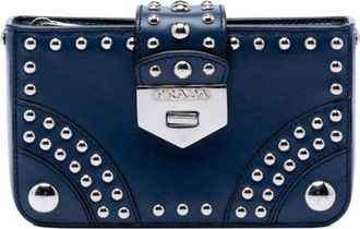 Prada Pre-owned Leather prada-bags - Dames - Vintage Clutch - Blauw - ONE Size - Vintage