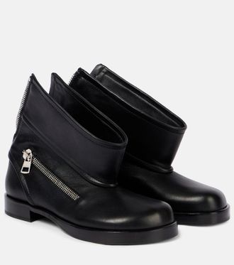 k2　JW ANDERSON ブラックレザーブーツ39 JW Anderson Chain Heel 75mm レザーブーツ | ブラック