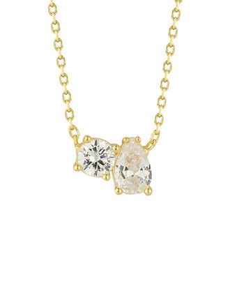 Sphera Milano 14K Over Silver Cz Pendant Necklace