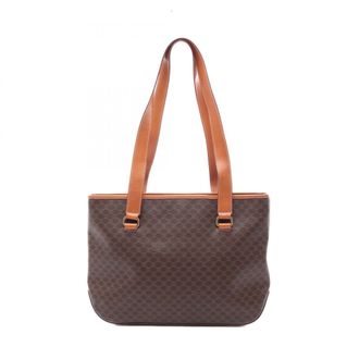 Celine Brown Coated Canvas Leather Handbag Tote Bag (Pre-Owned)